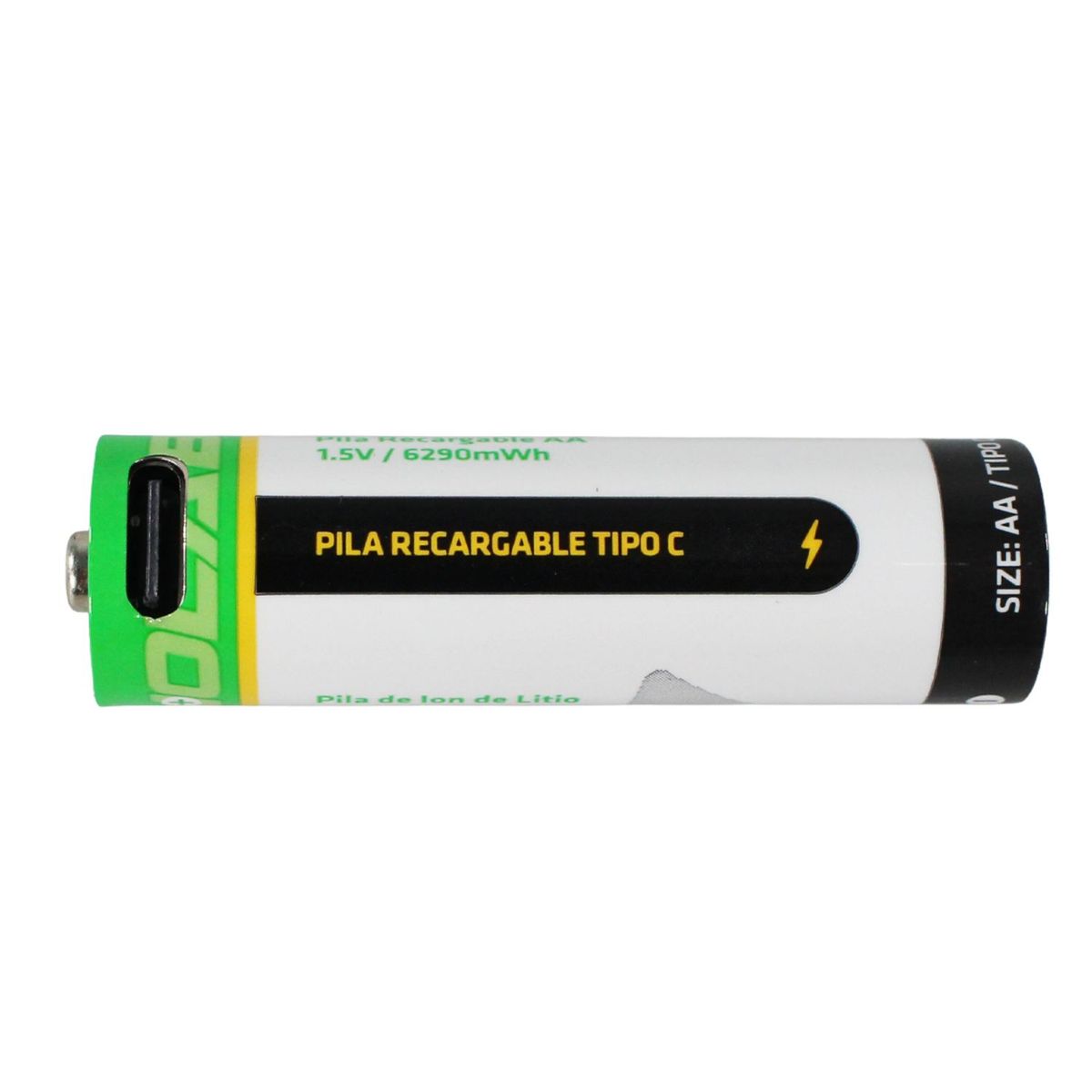 Pack 2 Pilas AA Recargables USB 6290mWh - PS, marca TECNOLAB - Foto Principal