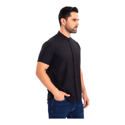 Imagen 2 del producto Camisa Hombre Cuello Mao Símil Lino Elegante y Ligera