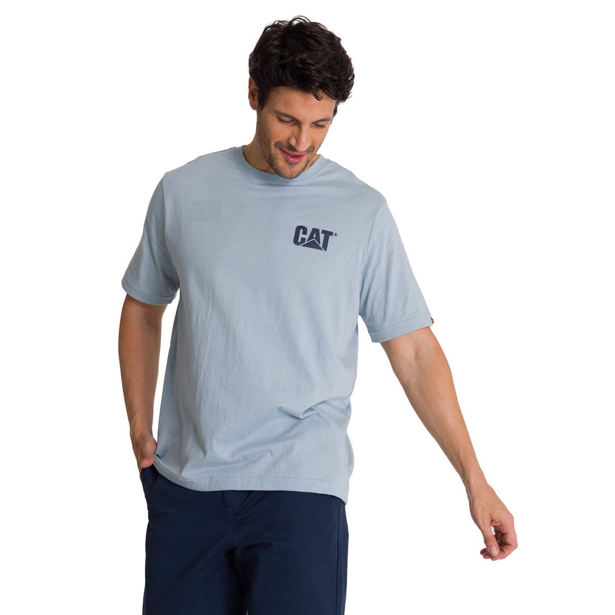 CAT - Polera Hombre Trademark Celeste CAT