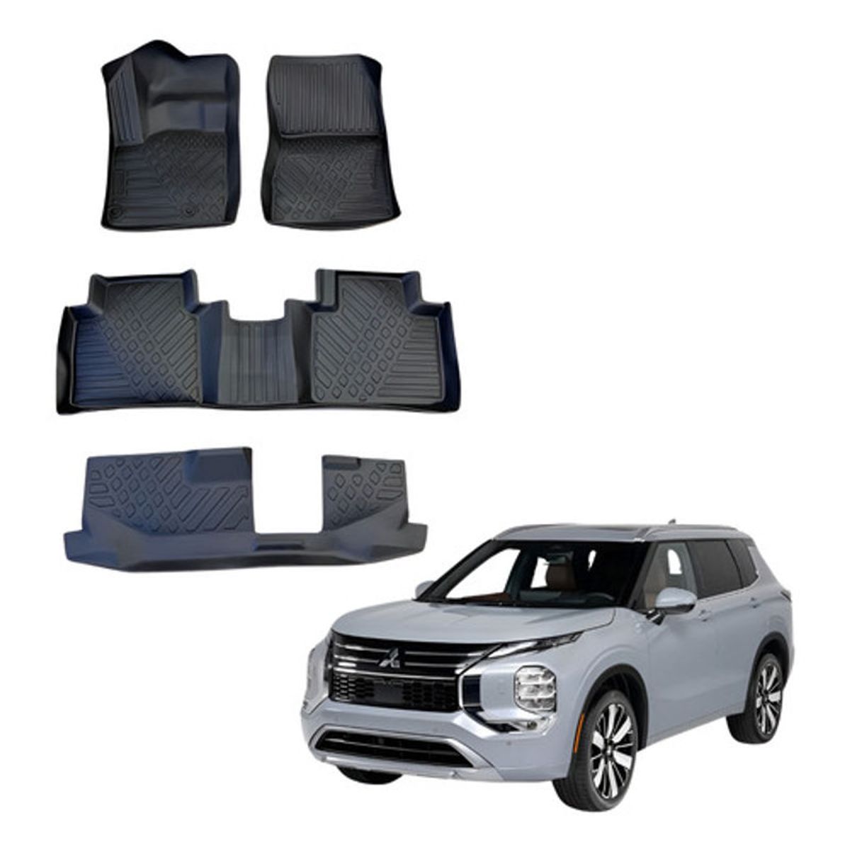 OEM - Pisos Calce Perfecto Mitsubishi Outlander 2022- 2025 3 Filas
