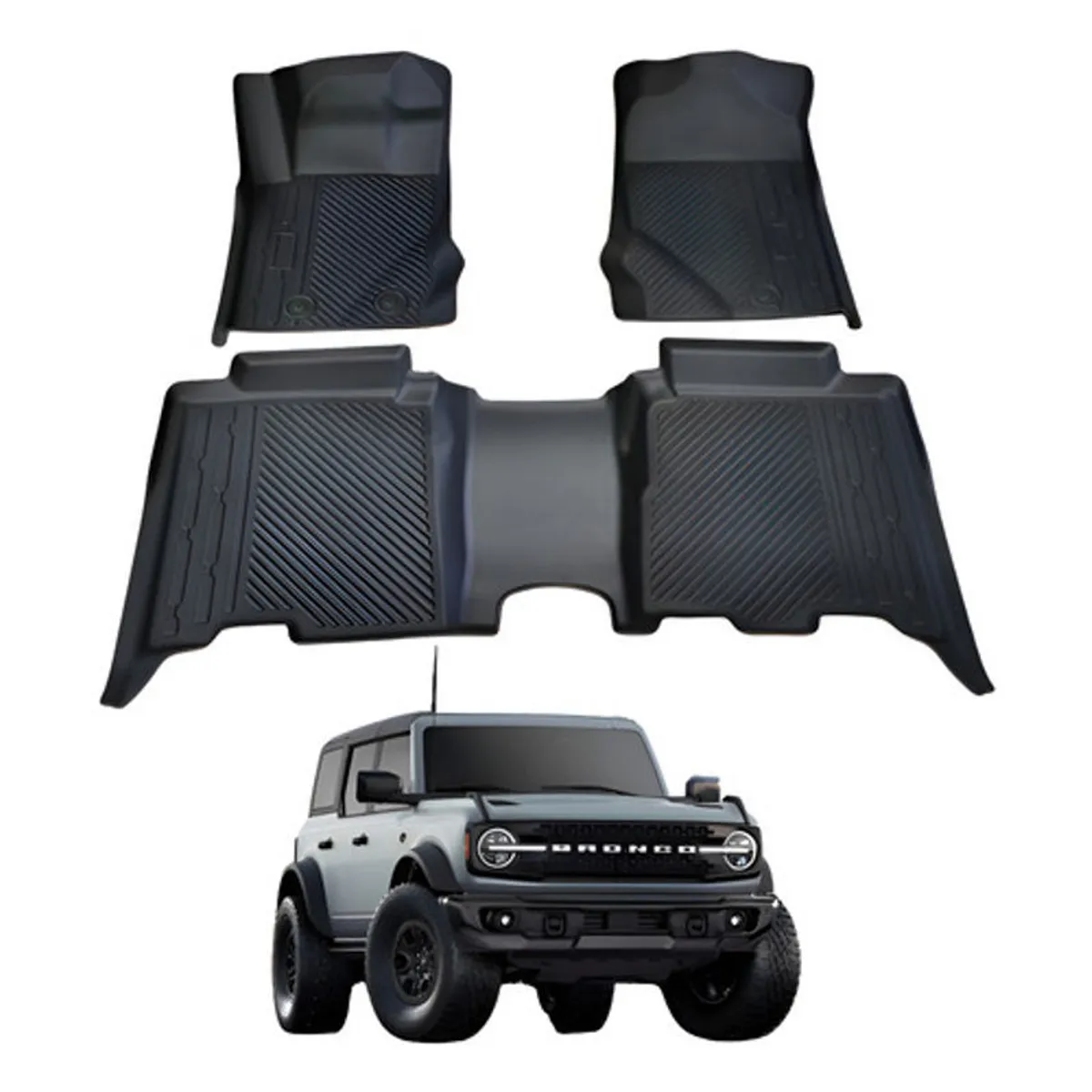 OEM - Kit Pisos Rígidos Calce Perfecto Nuevo Ford Bronco 2024 - 2026