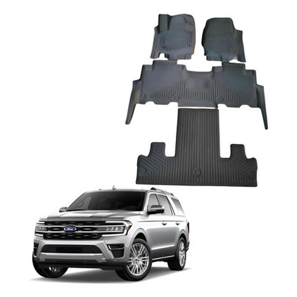 OEM - Pisos Calce Perfecto Ford Expedition 2023 - 2026 3 Filas
