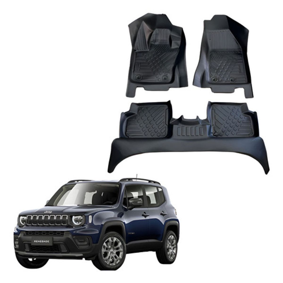 OEM - Kit Pisos Rígidos Calce Perfecto Jeep Renegade 2016 - 2026