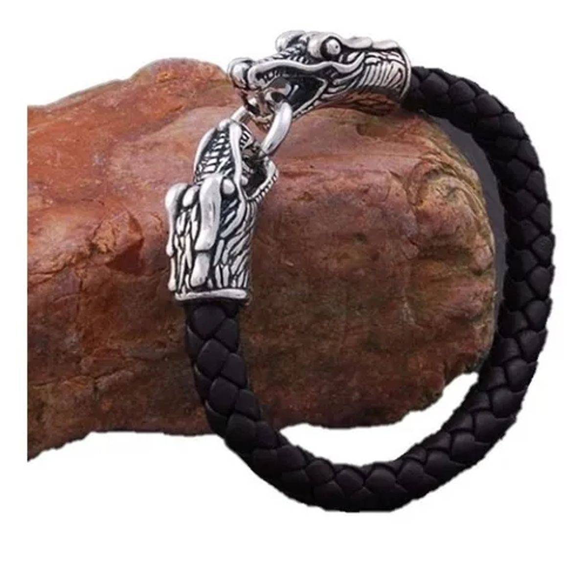 GENERICO - Pulsera De Caballero Trenzado Elegante Y Juvenil Dragon