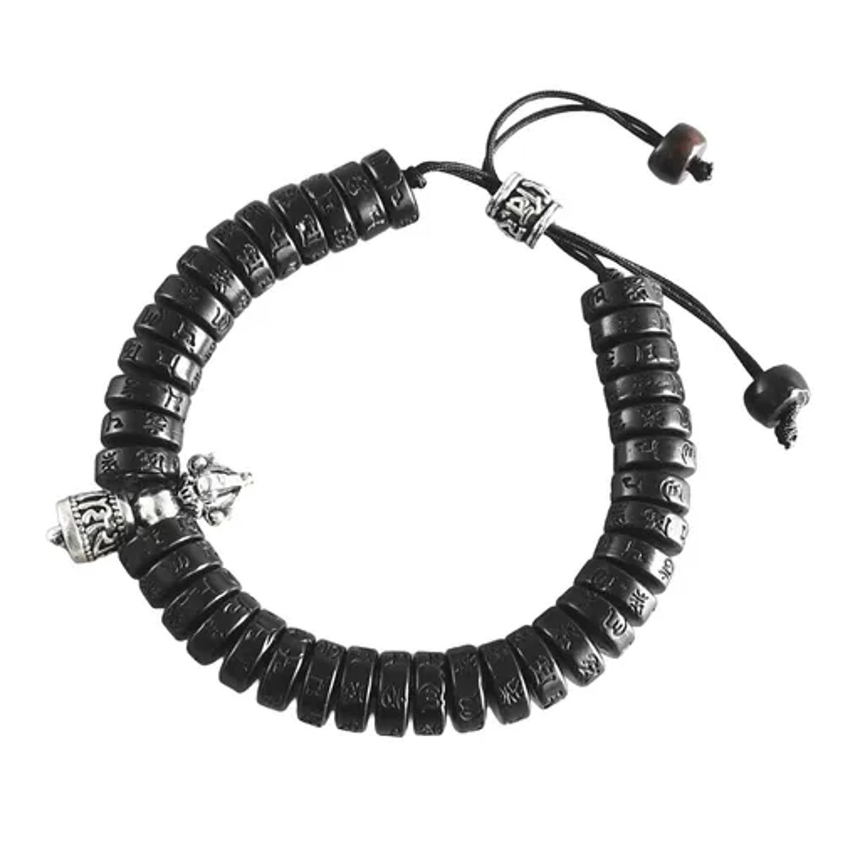 GENERICO - Pulsera Budista De Madera Amuleto Tibetano Hombre Mujer