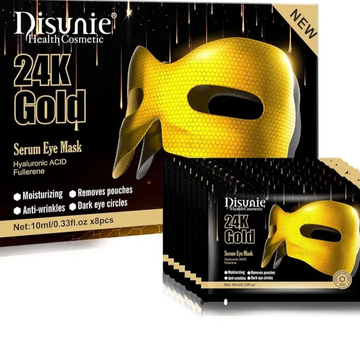 GENERICO - Parches Contorno De Ojos  24K Antiedad Ojeras 8 unidades