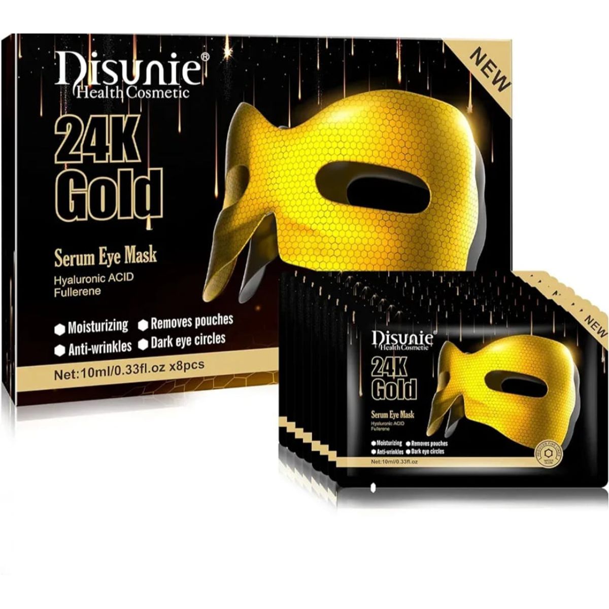 GENERICO - Parches Contorno De Ojos  24K Antiedad Ojeras 8 unidades