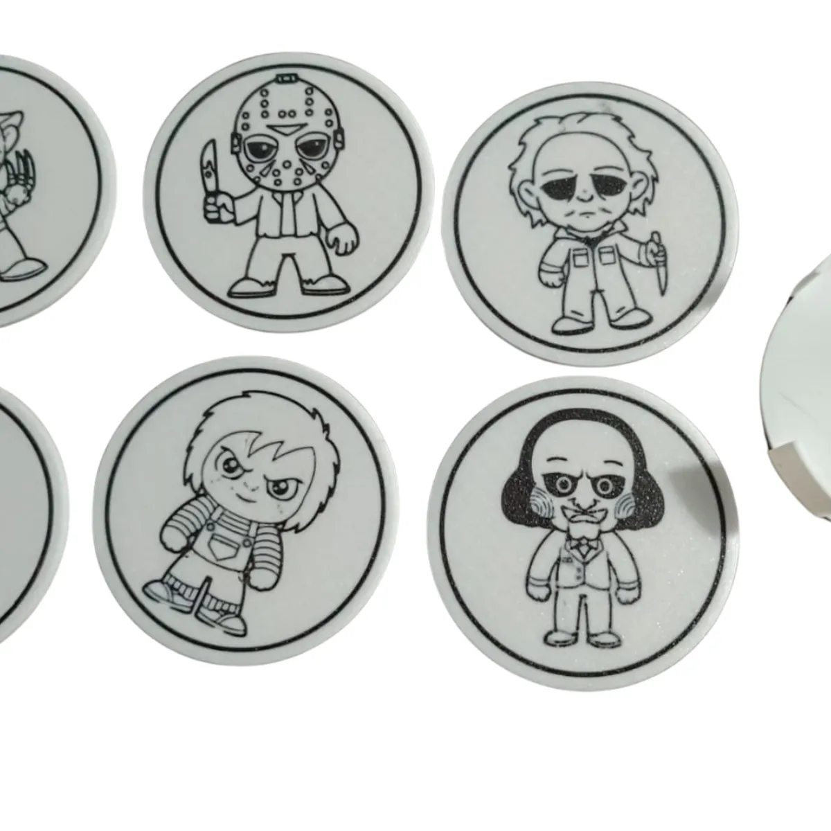 GENERICO - Posavasos Halloween - 6 Unidades - Impresos En 3d