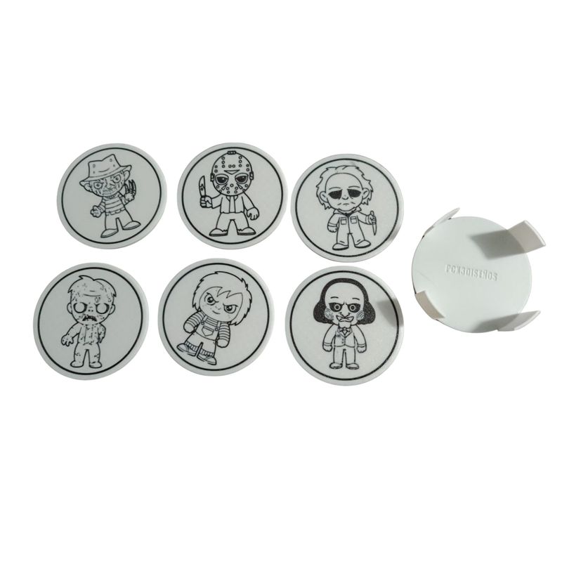 GENERICO - Posavasos Halloween - 6 Unidades - Impresos En 3d