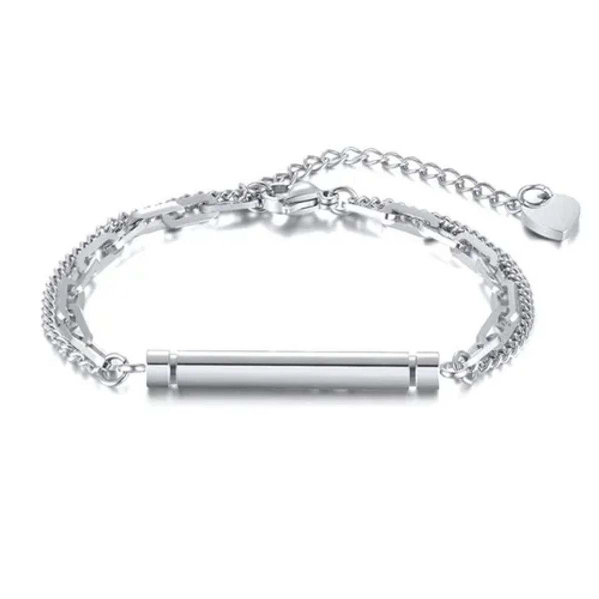 GENERICO - Pulsera De Titanio Para Guardar Recuerdos Hombre Mujer Royal madriz