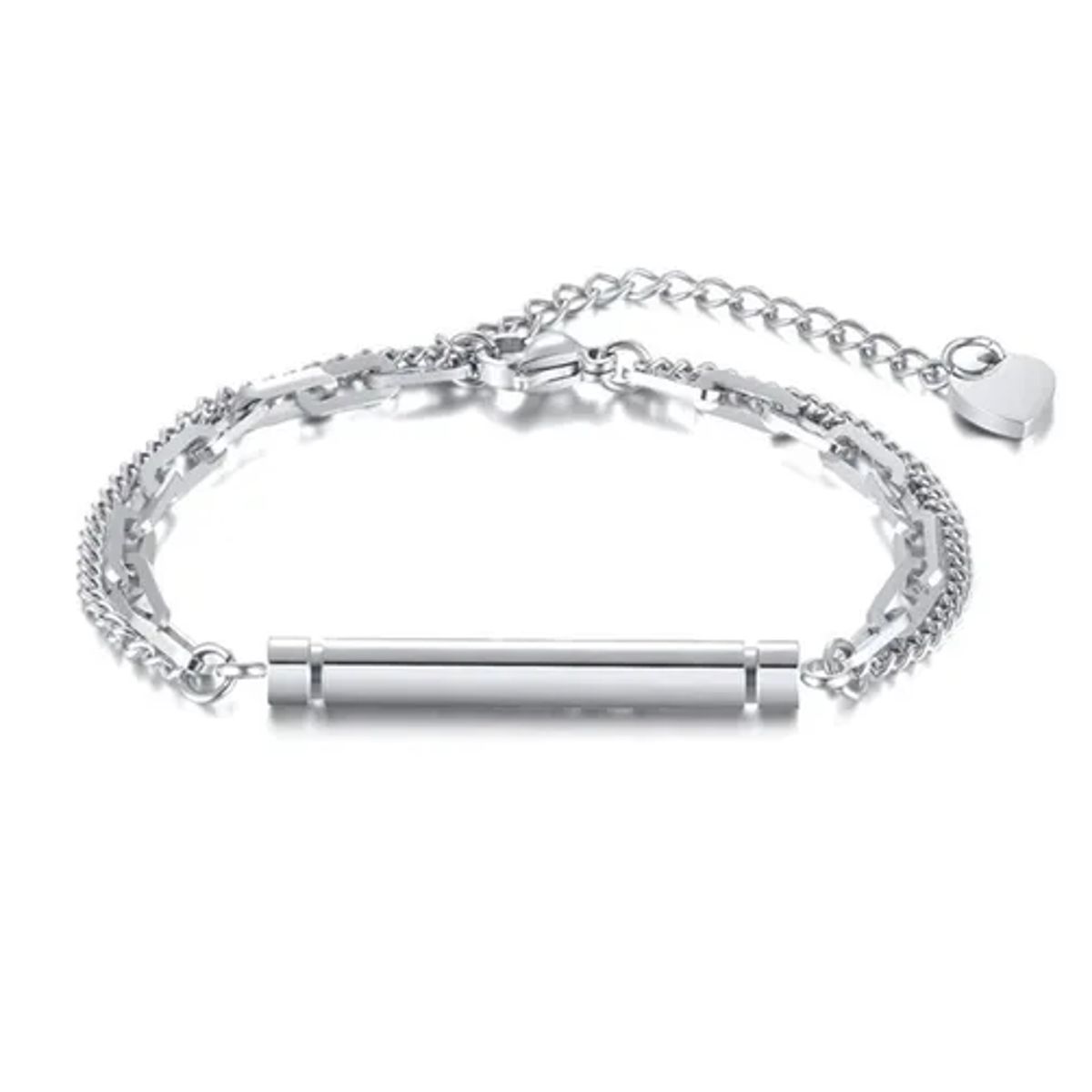GENERICO - Pulsera De Titanio Para Guardar Recuerdos Hombre Mujer Royal madriz