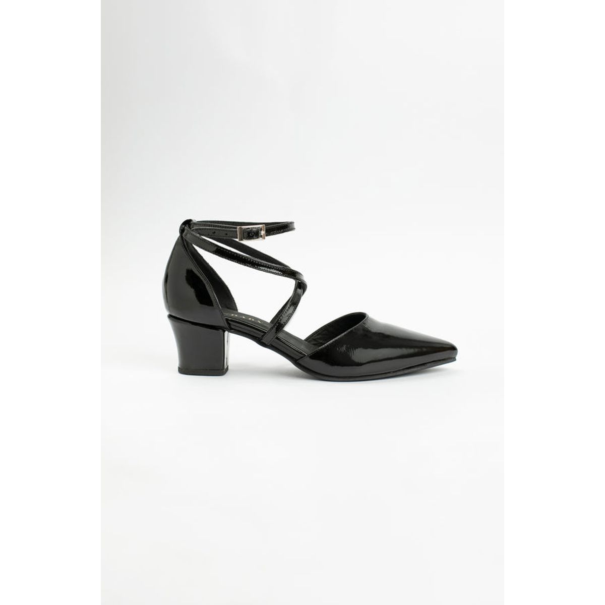 GANDARVA - Zapato Sandalia Mujer De Cuero Elena Negro Richato 5 cm