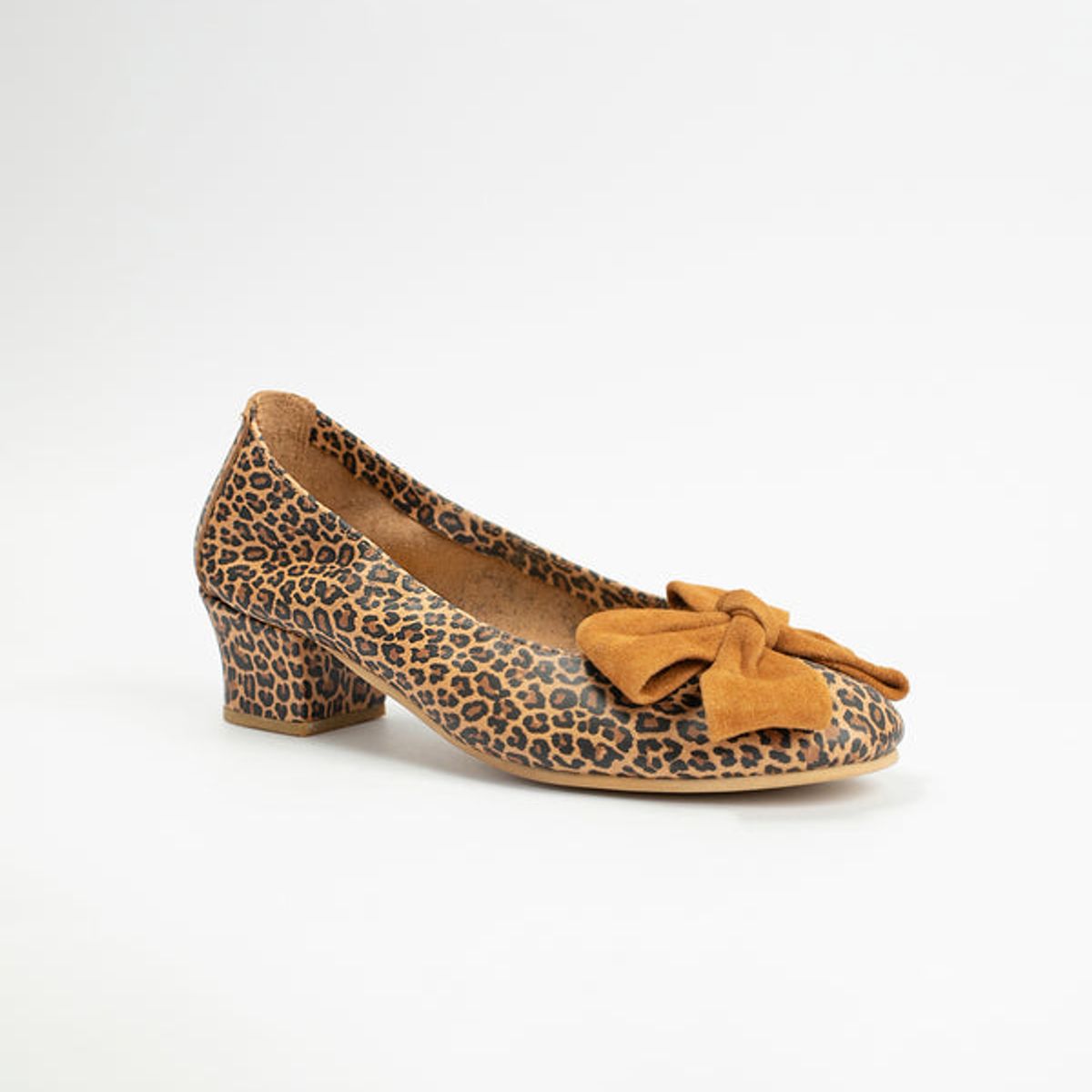 GANDARVA - Zapato Muier De Cuero Lilly Chita Camel 4 cm