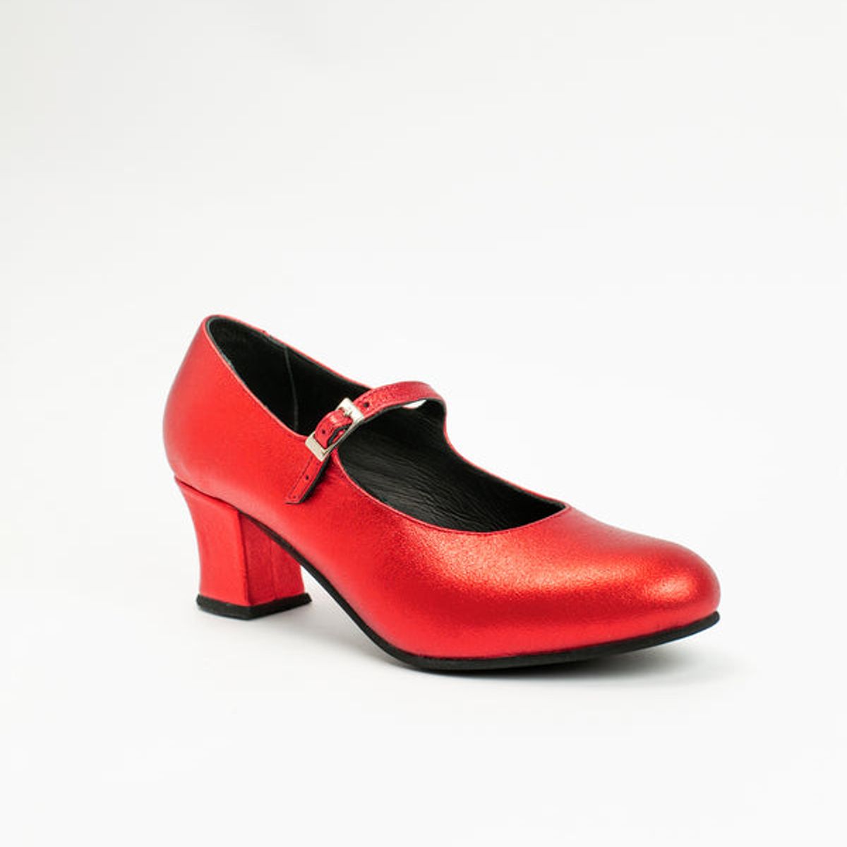 GANDARVA - Zapato Mujer De Cuero Almudena 5 cm Rojo Metalizado