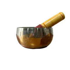 AAYO MODA - Cuenco Tibetano de Meditación Tamaño 1 kg y Colore Plateado