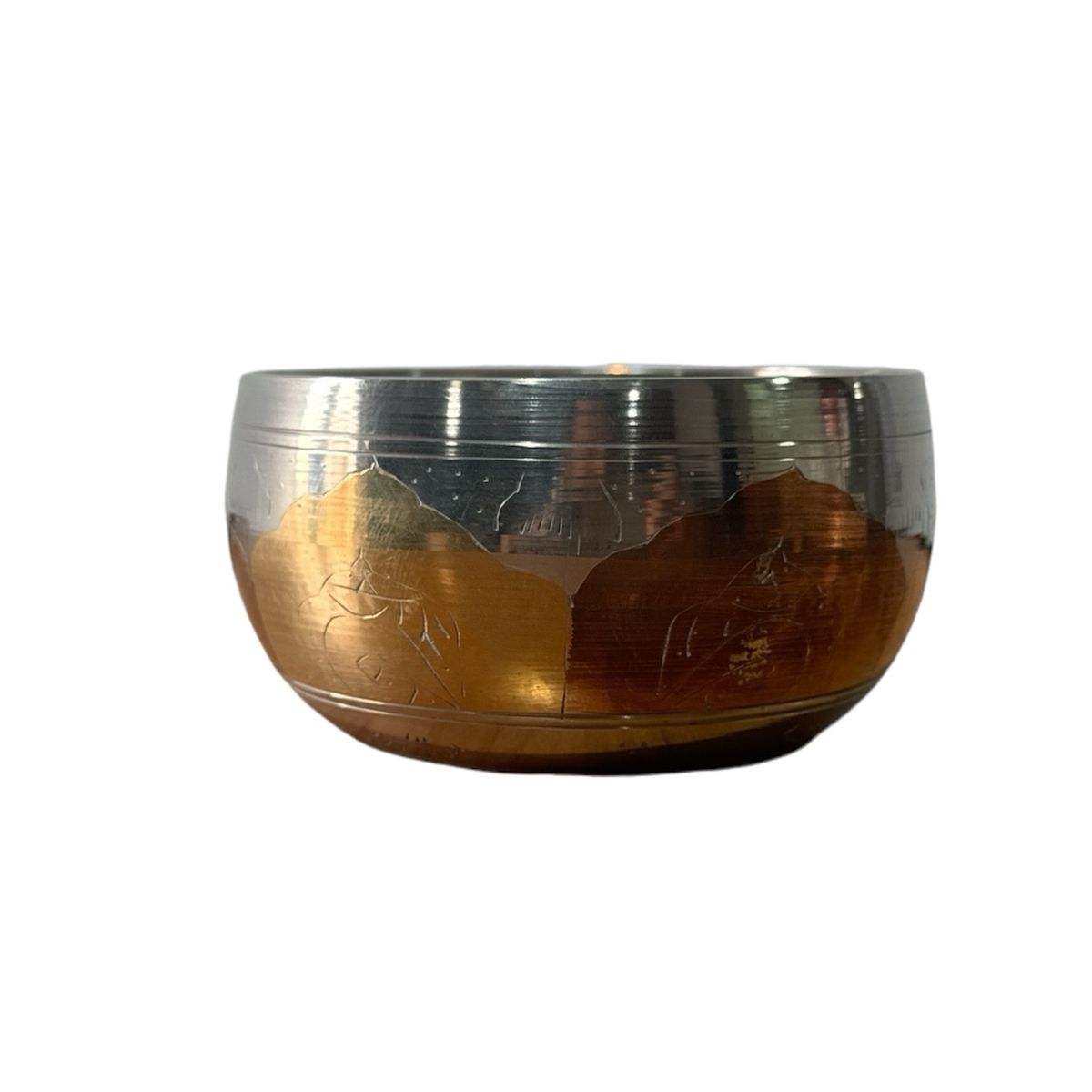 AAYO MODA - Cuenco Tibetano de Meditación  Tamaño 1 kg y Colore Plateado