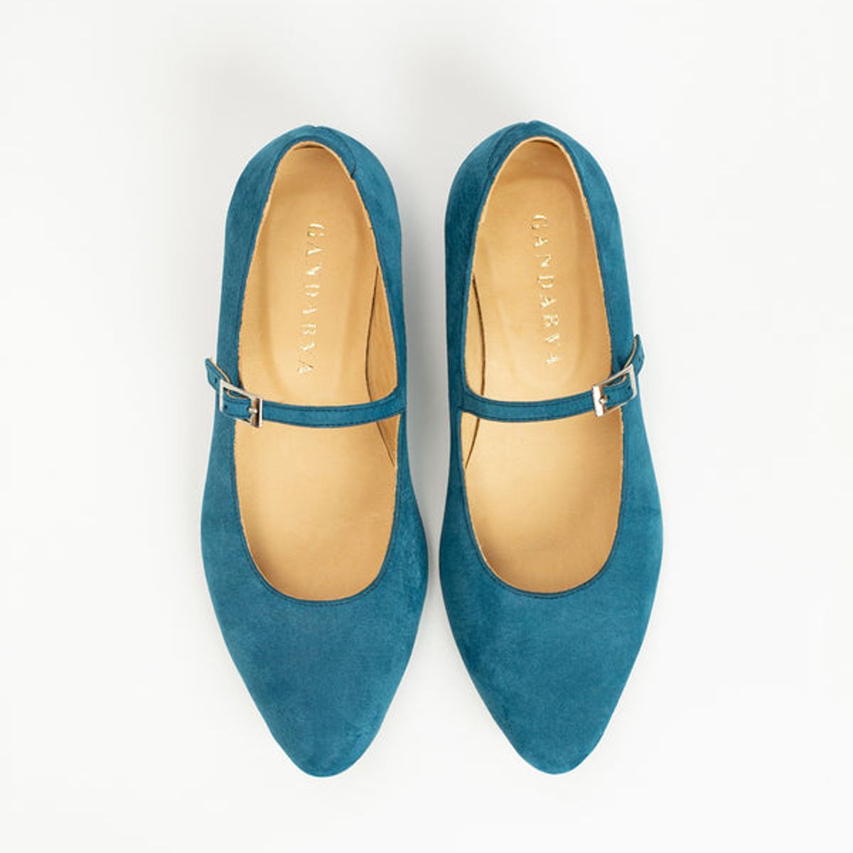 GANDARVA - Zapato Mujer De Cuero Almudena 2 cm Azul
