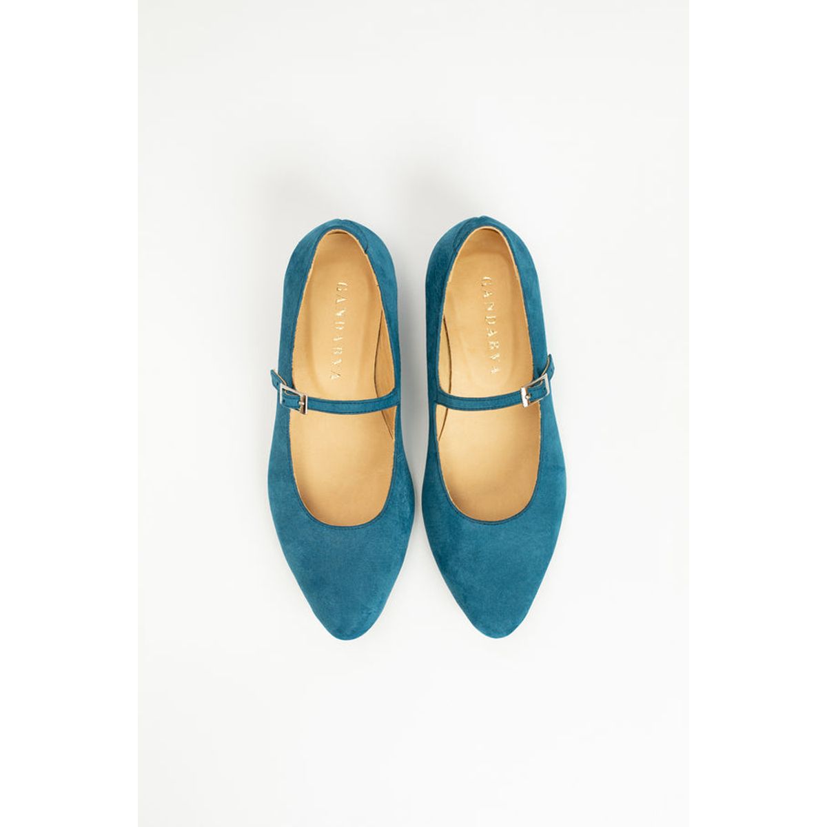 GANDARVA - Zapato Mujer De Cuero Almudena 2 cm Azul