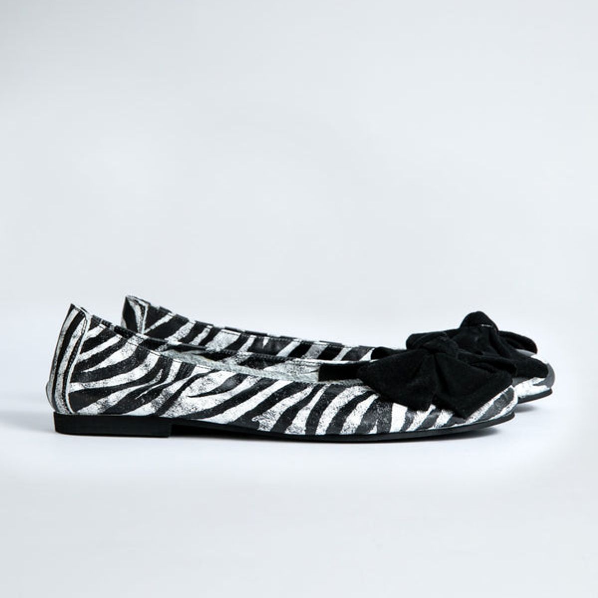 GANDARVA - Zapato Mujer de Cuero Ballerina Lilly Cebra