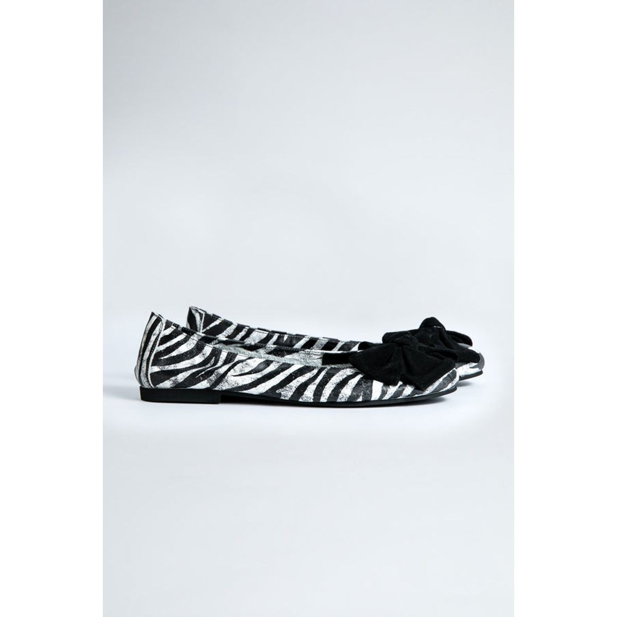 GANDARVA - Zapato Mujer de Cuero Ballerina Lilly Cebra