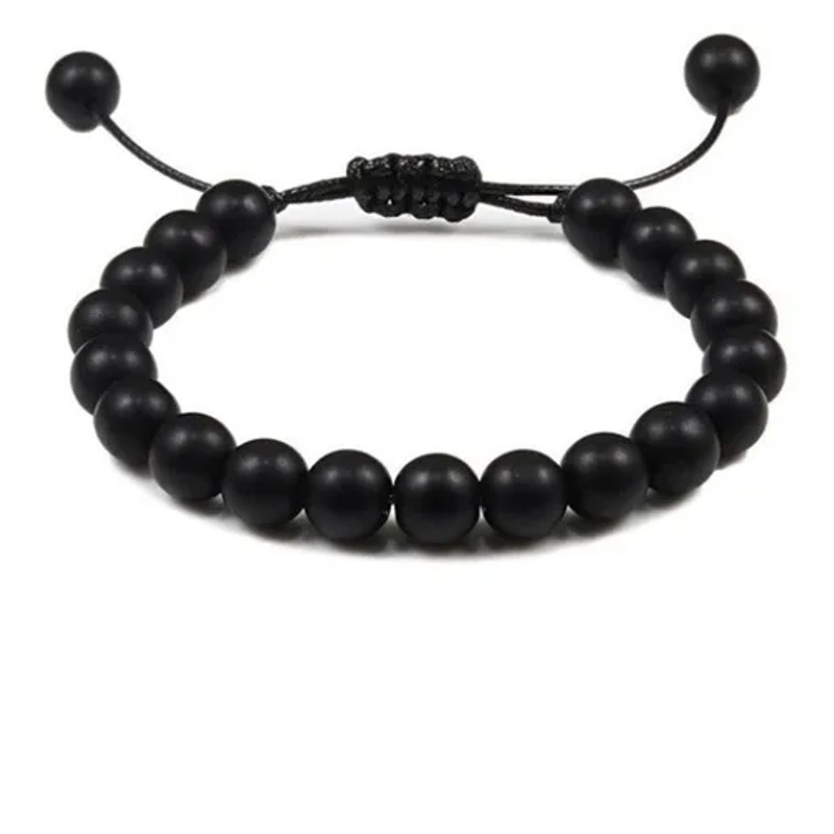 GENERICO - Pulsera De Piedra Onix Mate Hombre Mujer Moda Royal Madriz