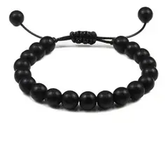 GENERICO - Pulsera De Piedra Onix Mate Hombre Mujer Moda Royal Madriz