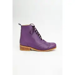 GANDARVA - Zapato Botín Mujer De Cuero Juana Morada