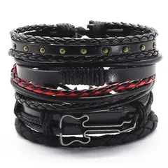 GENERICO - Pulsera De Hombre Y Mujer De Cuero Elegante Juvenil