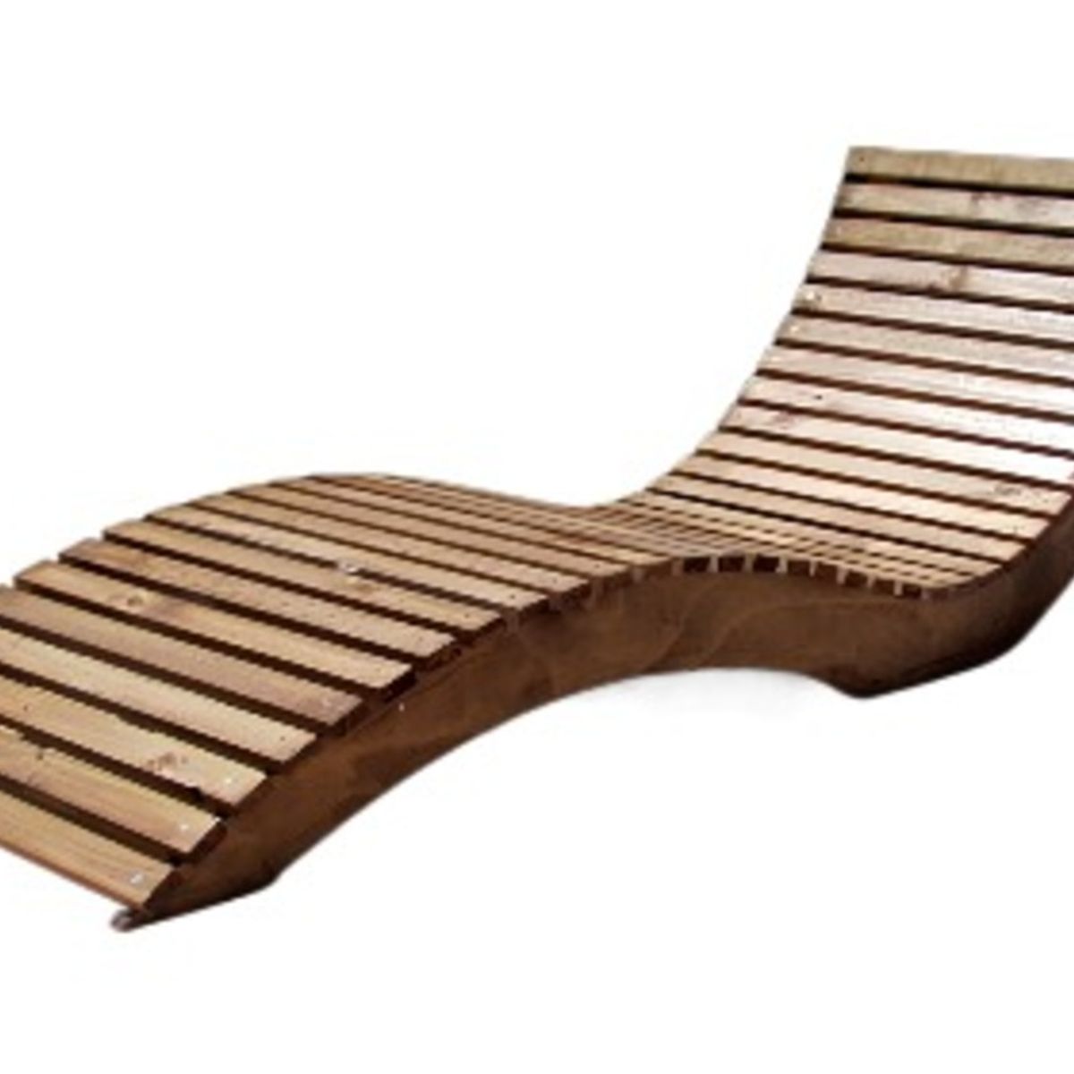 GENERICO - Reposeras de Jardín Curvas Color Nogal