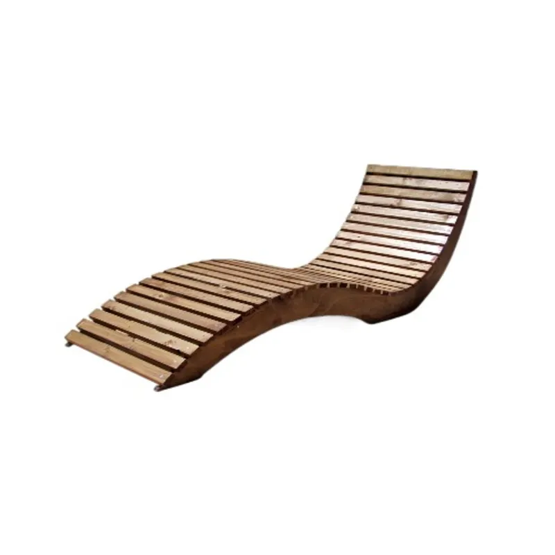 GENERICO - Reposeras de Jardín Curvas Color Nogal