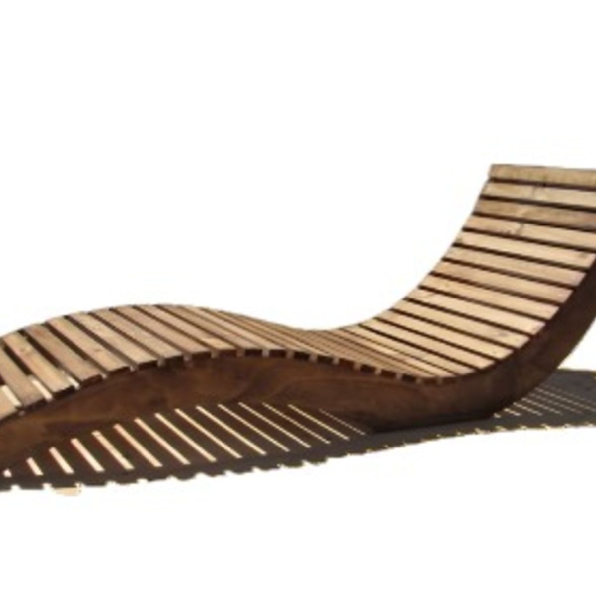 GENERICO - Reposeras de Jardín Curvas Color Nogal