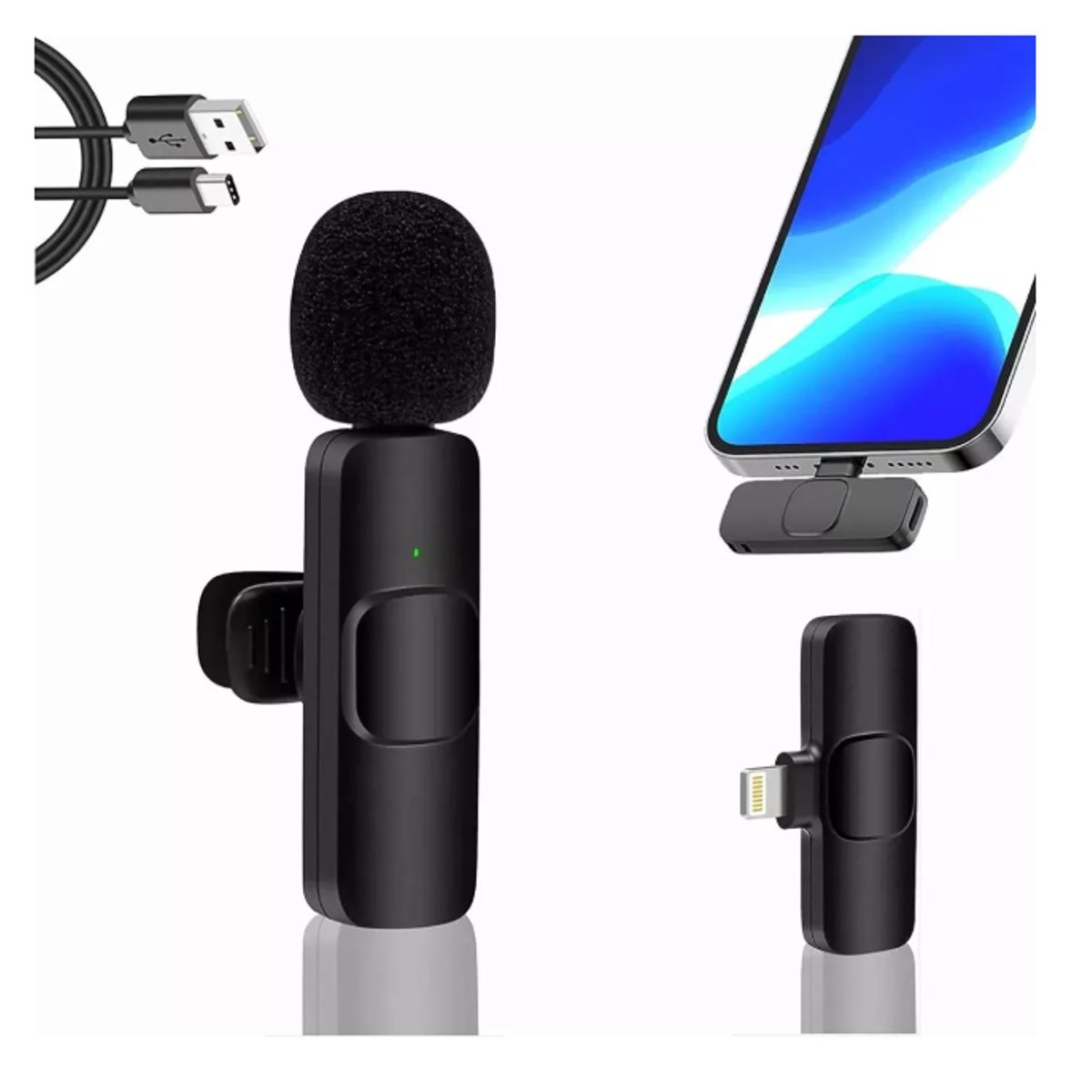 GENERICO - Microfono Compatible Con iPhone E Ios Para Grabar Contenido