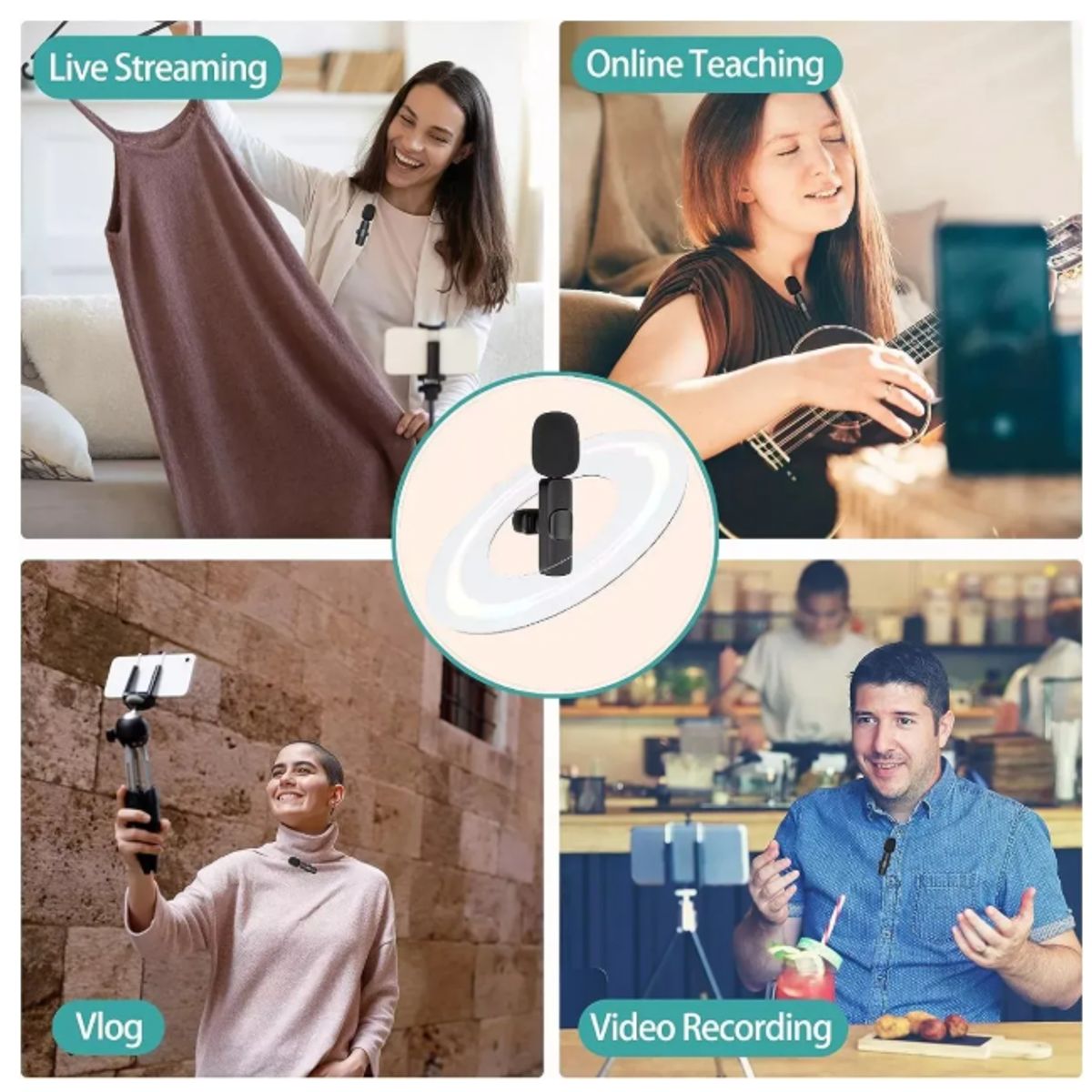 GENERICO - Microfono Compatible Con iPhone E Ios Para Grabar Contenido
