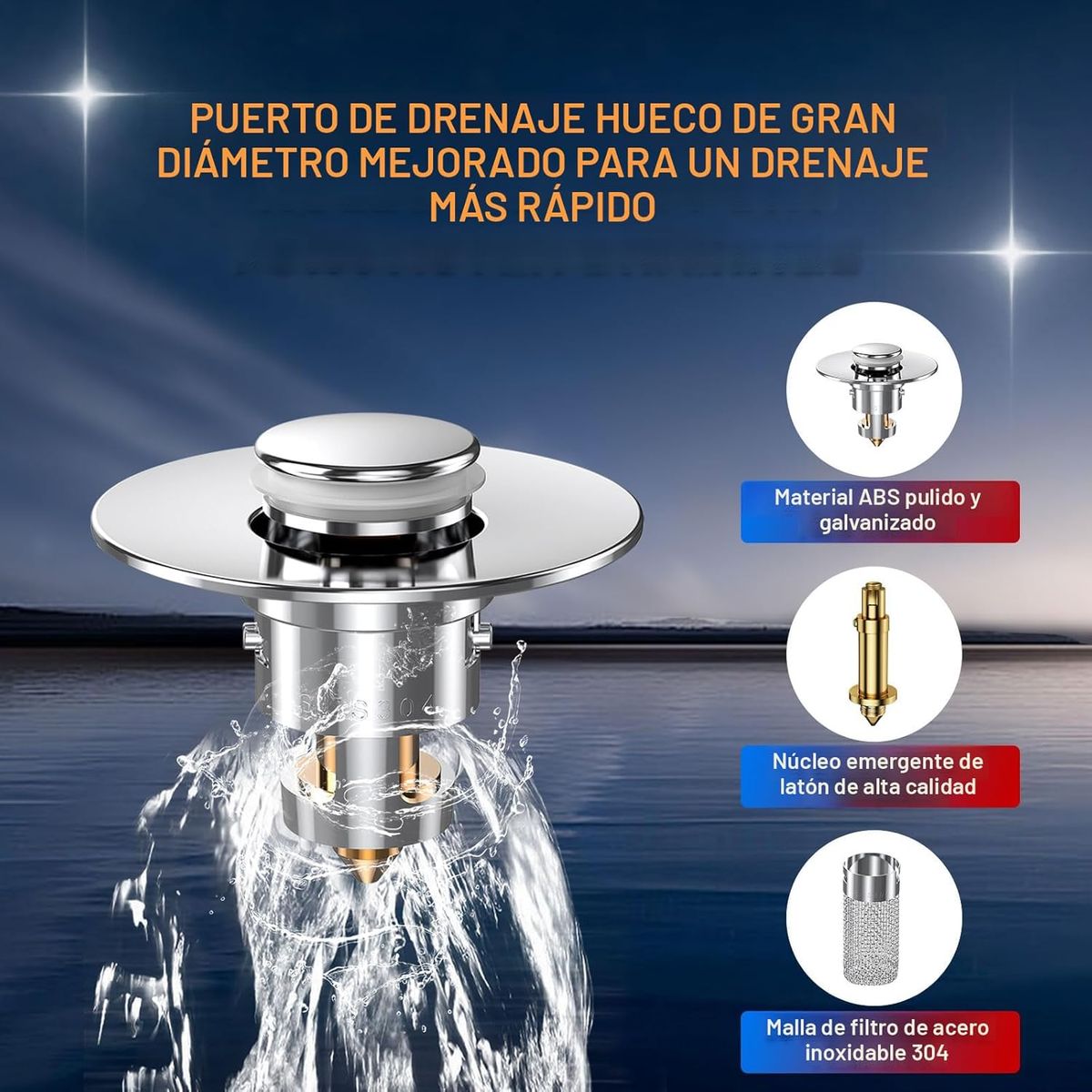 MOVI - PACK 2 FILTROS PARA DRENAJE DE BAÑO/COCINA