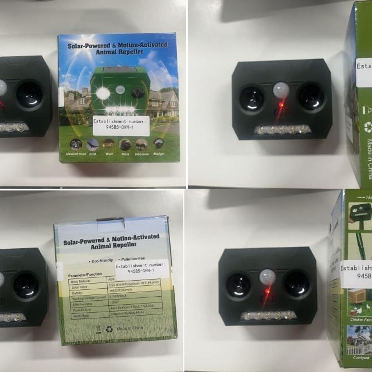 MOVI - REPELENTE DE ANIMALES  ULTRASONICO CON PANEL SOLAR