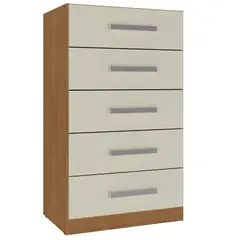 MOVELARIA - Cómoda 5 Cajones 91x46x35 cm Off White R05
