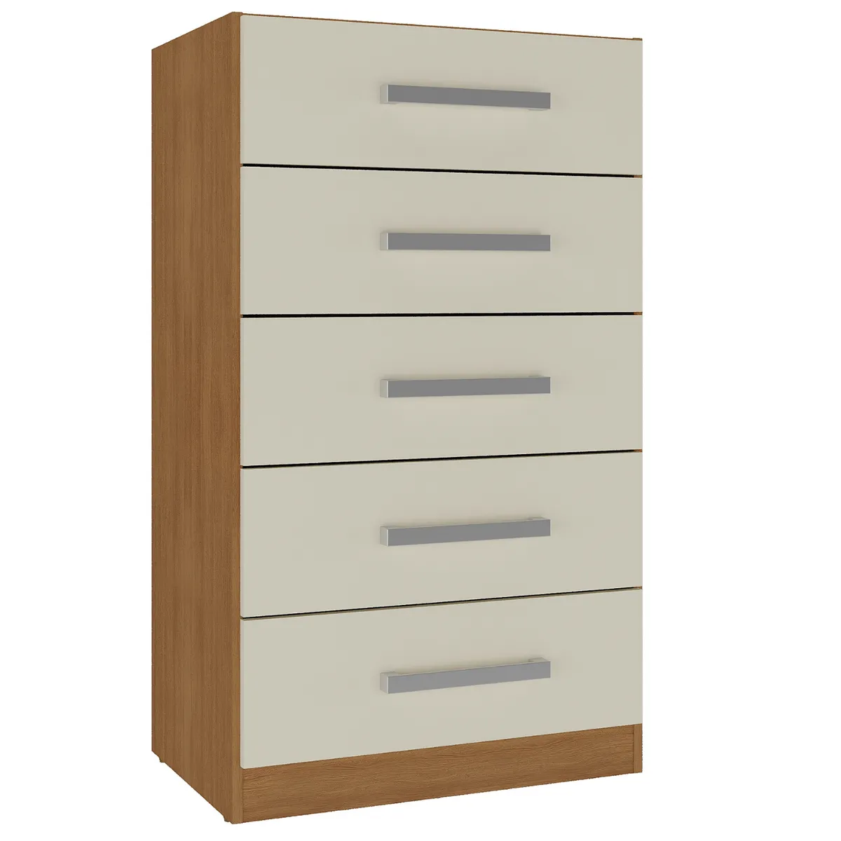 MOVELARIA - Combo 2 Cómodas 5 Cajones 91x46x35 cm Off White R05X2