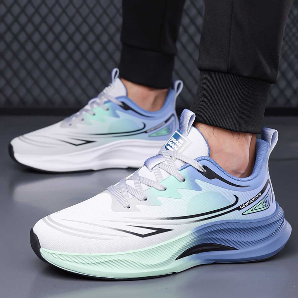 SHANDIAN - Zapatillas Hombre Gris