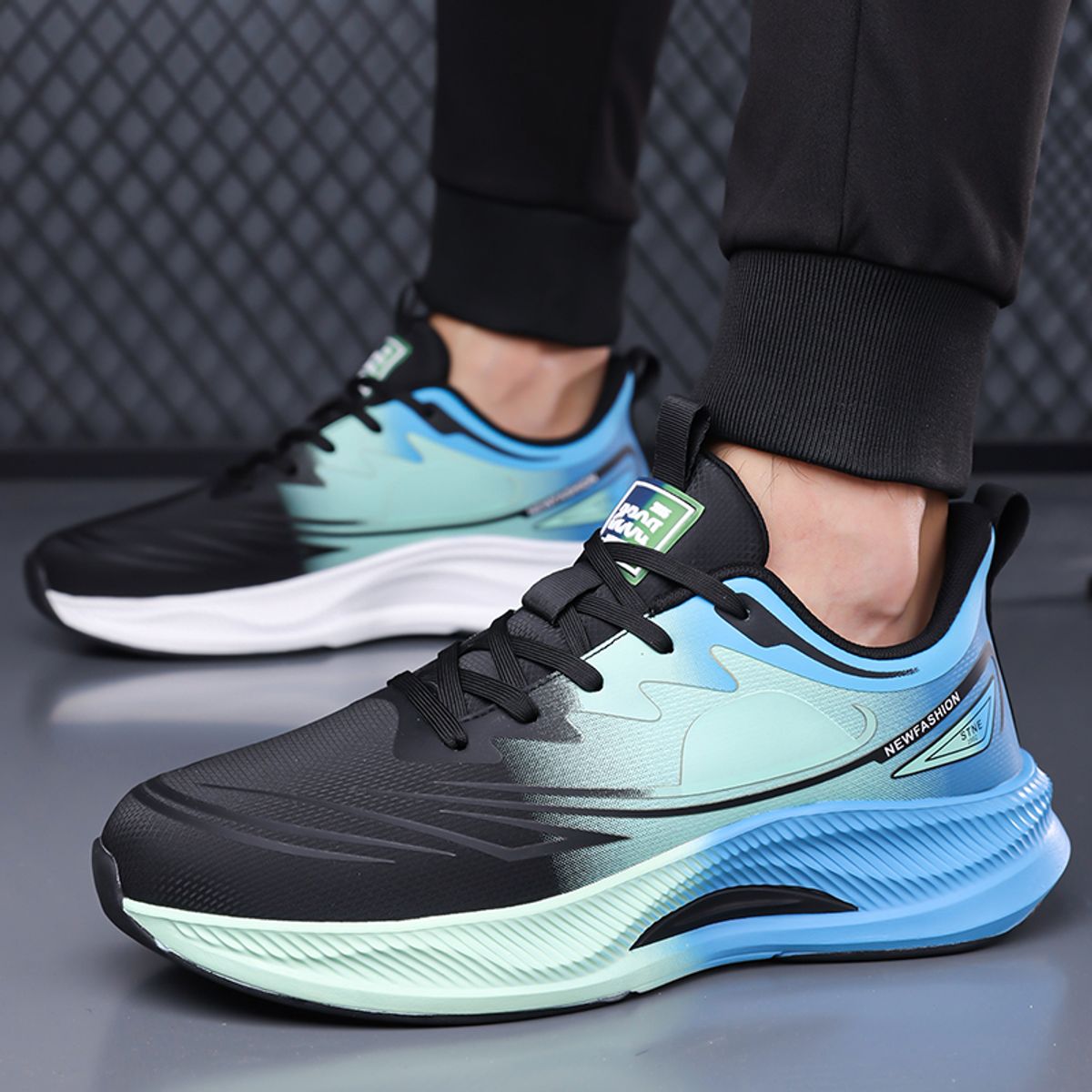 SHANDIAN - Zapatillas Hombre Gris