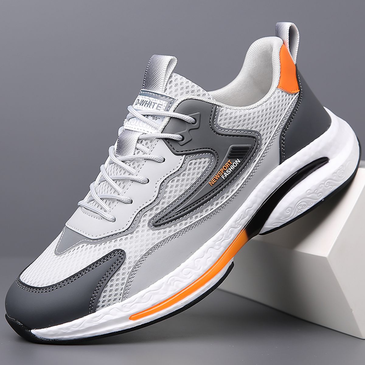 SHANDIAN - Zapatillas Hombre Gris