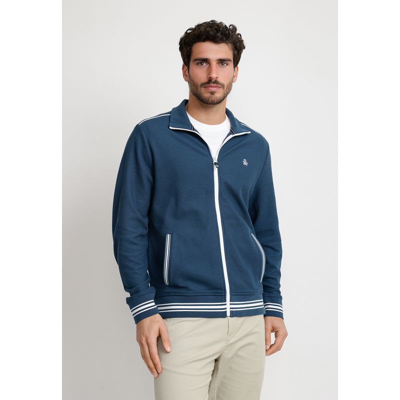 ORIGINAL PENGUIN - Chaqueta Hombre Deportiva Azul Petróleo