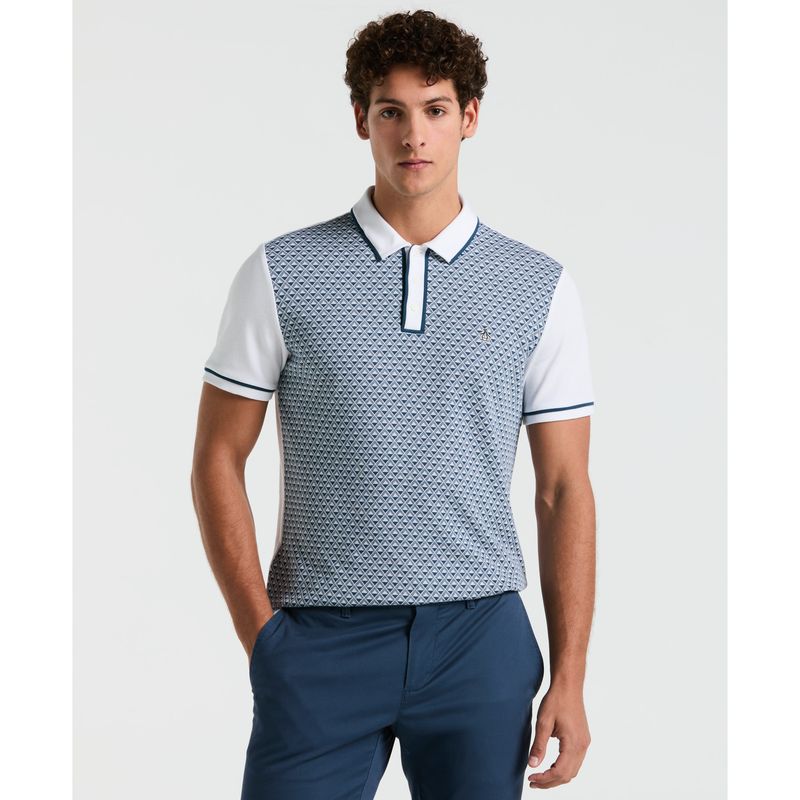 ORIGINAL PENGUIN - Polera Hombre Polo Manga Corta Blanca