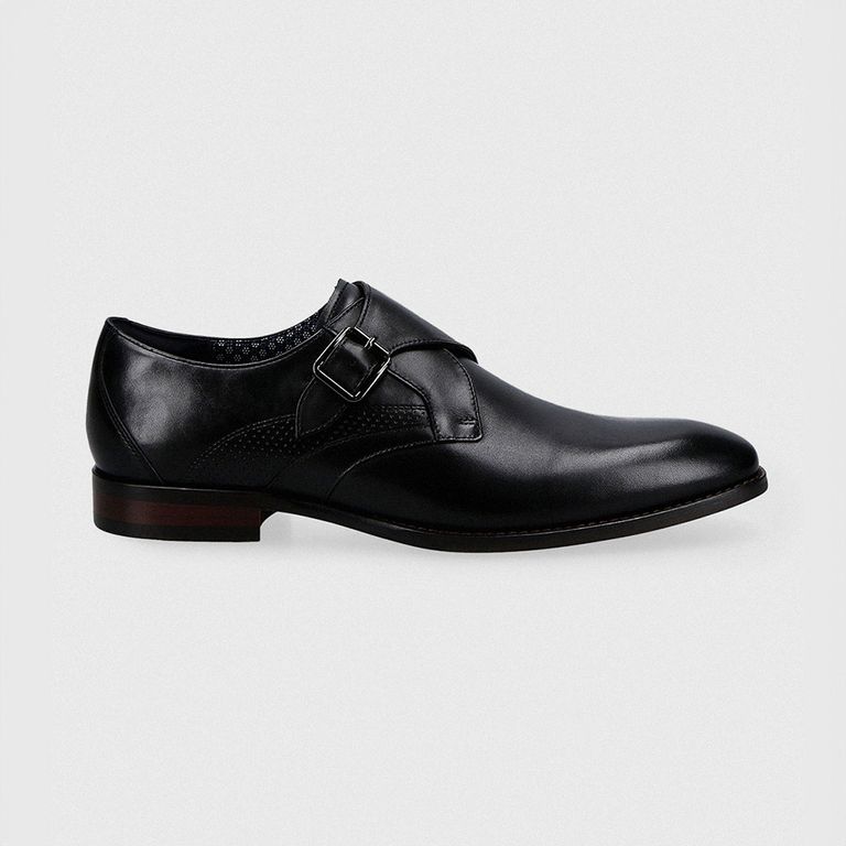 Zapato Formal Hebilla Cuero Negro