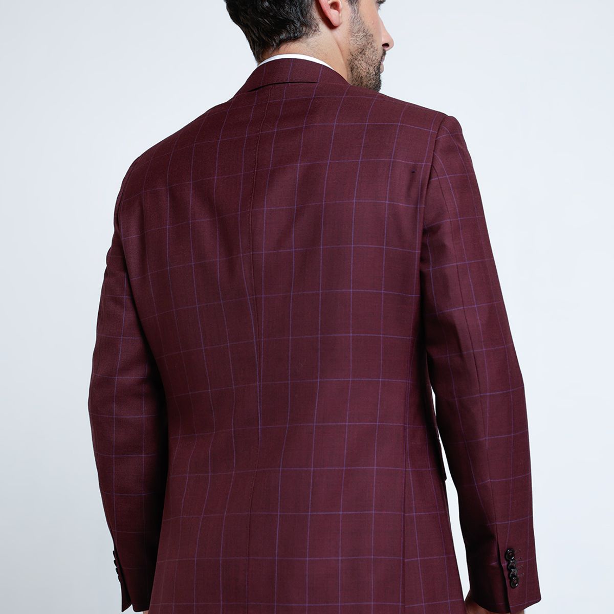 TRIAL - Chaqueta Hombre Formal Lana Slim Executive Burdeo