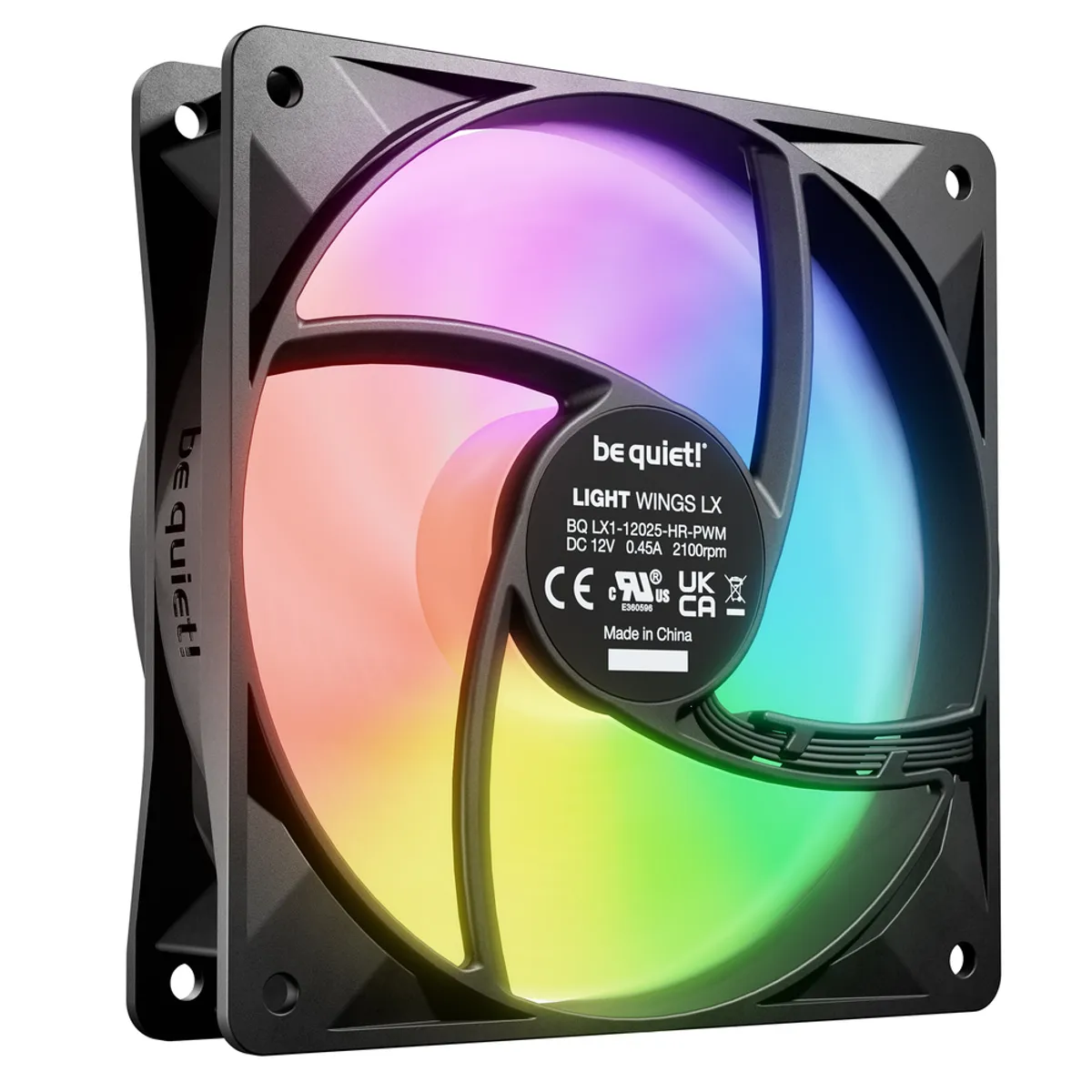BE QUIET - Ventilador be quiet Light Wings LX 120mm PWM ARGB Negro