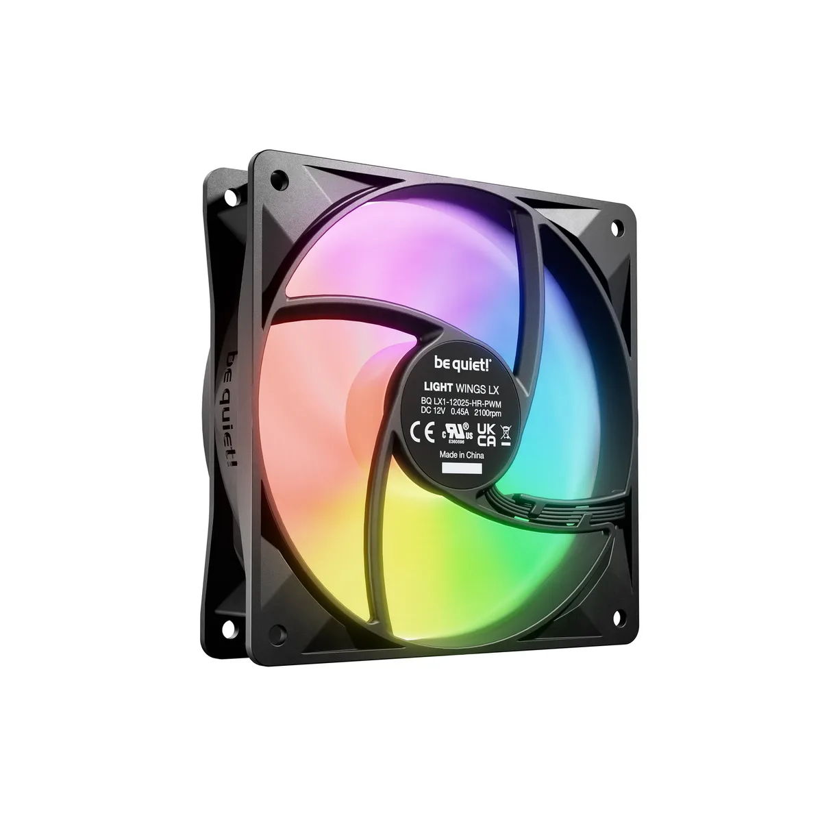 BE QUIET - Ventilador be quiet Light Wings LX 120mm PWM ARGB Negro