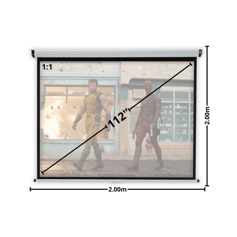MALIK - Telon Mural 200x200 cm 1:1 112 pulg. para Epson L520W