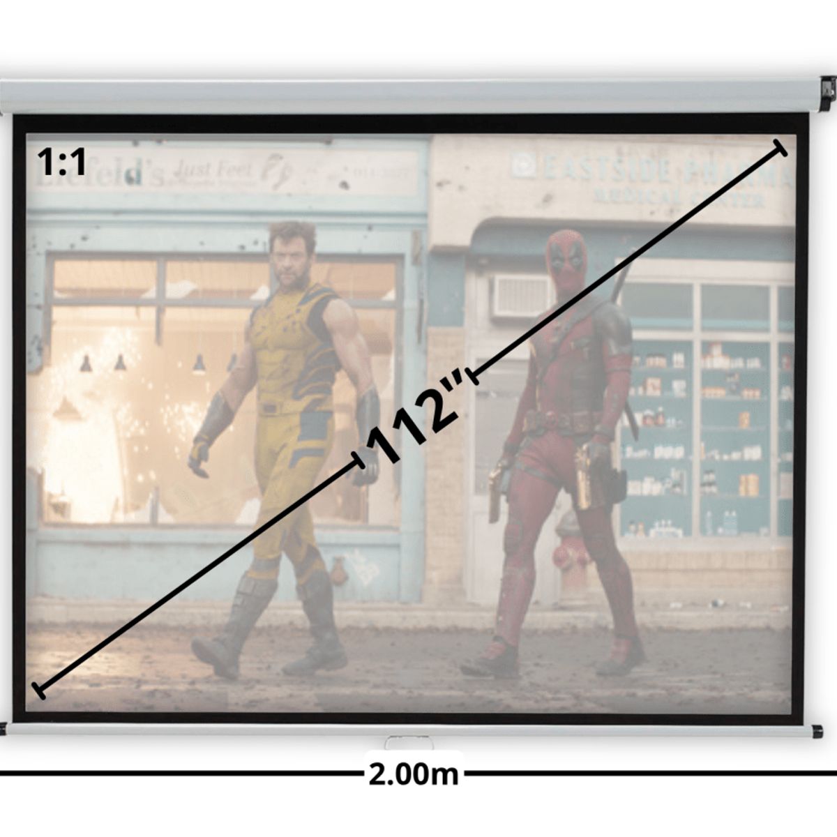 MALIK - Telon Mural 200x200 cm 1:1 112 pulg. para Epron E20