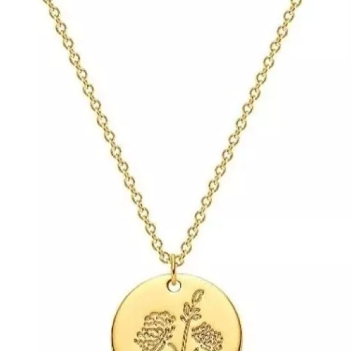 LUXURYJOYAS - Collar Bañado Real 18 K Joyería De Oro Flor de Nacimiento