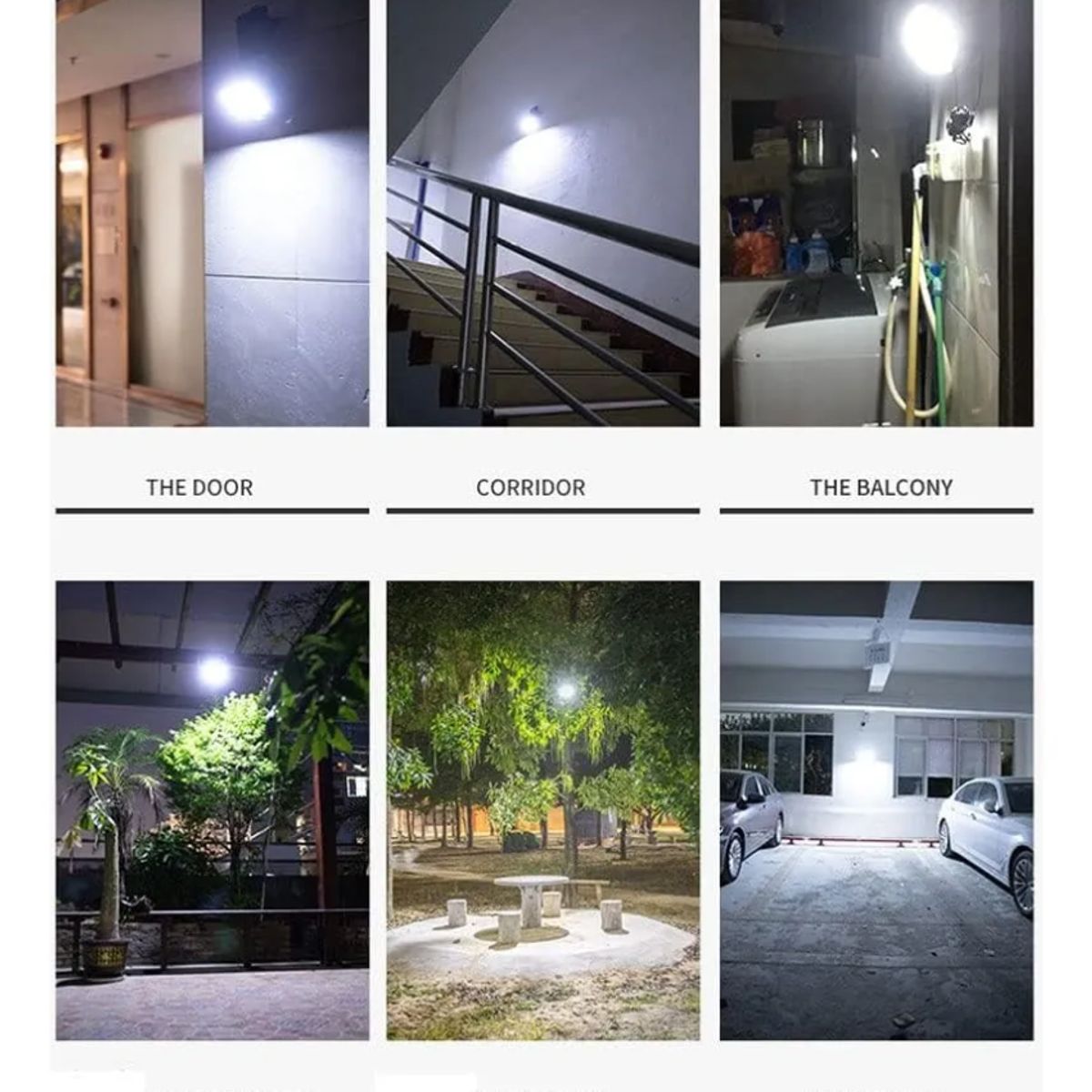 GENERICO - Lámpara Solar LED Exterior Aplique de Pared Impermeable